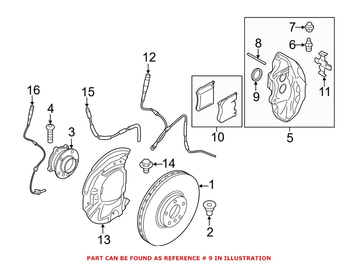 BMW Disc Brake Caliper Rebuild Kit - Rear 34216780515